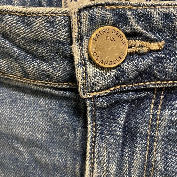 Paige Jimmy Jimmy Distressed Cuffed Denim Short Size 27 - Picture 2 of 9